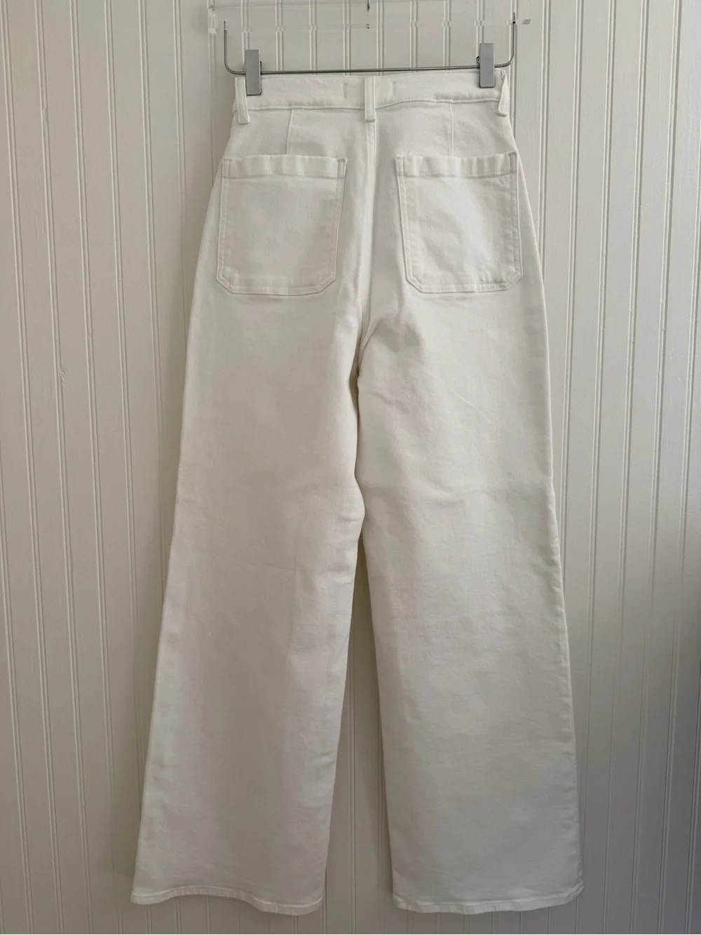 Madewell The Curvy Emmy Wide-Leg Jean in Super-stretch Denim White NWT